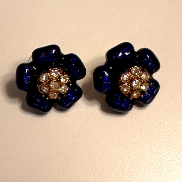 Blue Kate Spade Flower Earrings - Picture 3 of 6